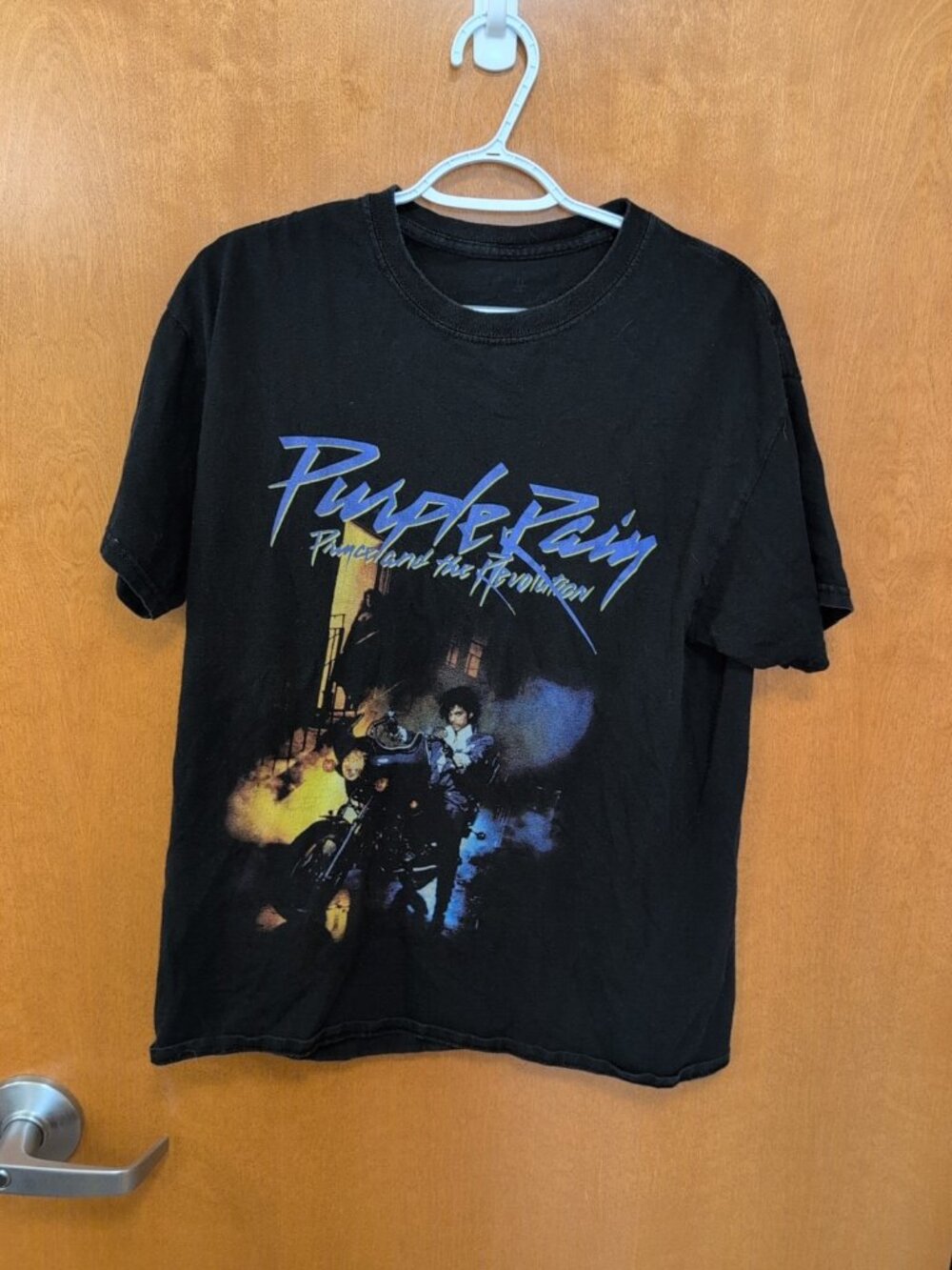 Unbranded Shirt Mens L Black Short Sleeve Tee Prince and the Rev. Purple Rain - Picture 1 of 6